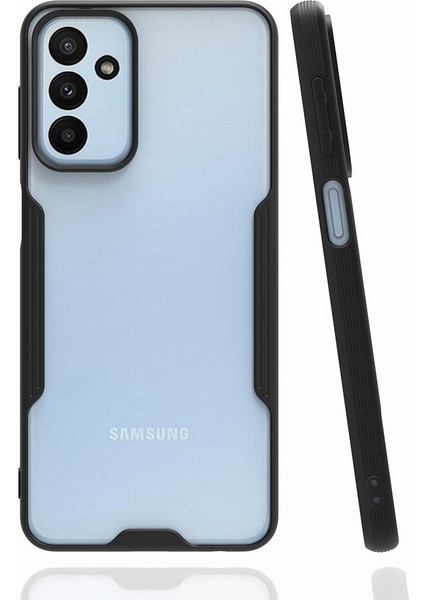 Samsung Galaxy M13 Kılıf Kamera Korumalı Mat Platin Silikon