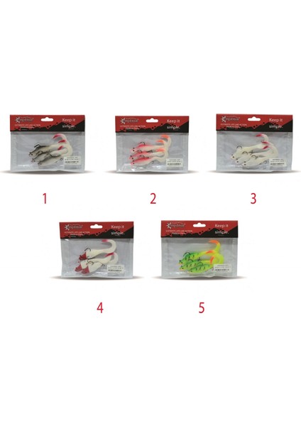 3559 Pencil Soft 10CM Levrek Silikonu 3'lü Suni Balık