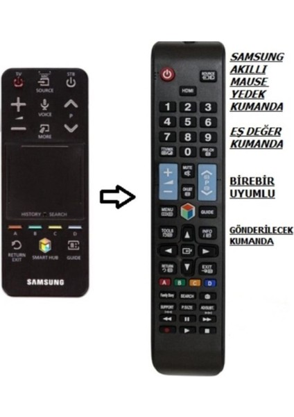 BT Bayır Teknoloji Samsung Samsung Smart LED Uyumlu Uyumlu Akıllı Tv Kumanda