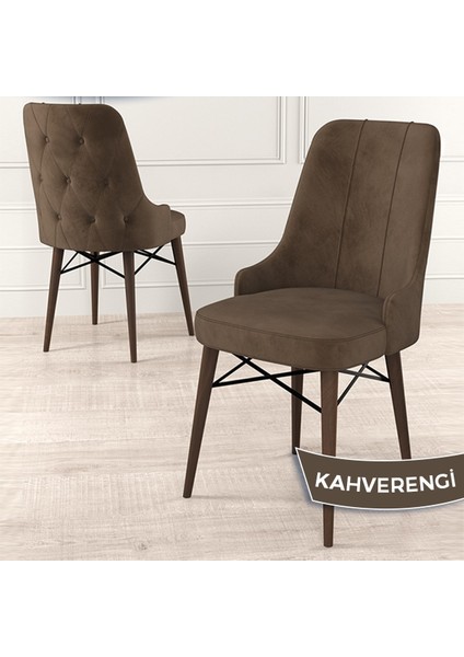 Concept Iza Serisi 80 x 132 cm Açılabilir Mdf Beyaz Masa Ceviz Ayak Mutfak Masa Takımı 6 Sandalye fırsatları