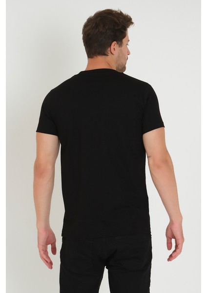 Erkek Basıc T-Shirt - Siyah