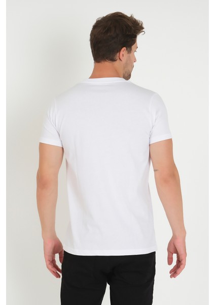 Erkek Basıc T-Shirt - Beyaz indirimleri