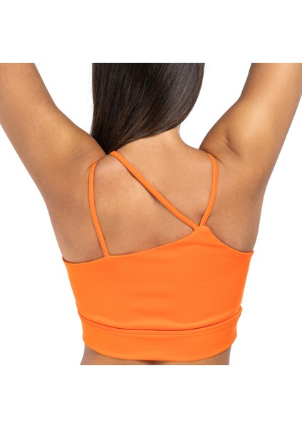 Kadın Ince Askılı Spor Sütyeni Atlet Esnek Crop Top - Brave Turuncu modelleri