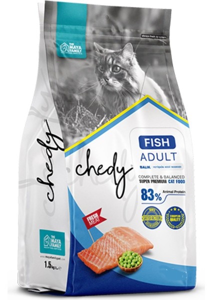 Chedy Fish Adult Balık Etli Yetişkin Kedi Maması 1,5 kg