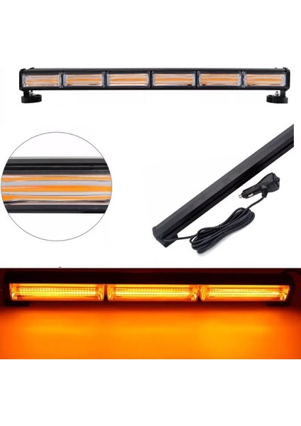 45 Cm Tepe Led Bar Off Road Sarı Sarı Çakar Metal Gövde 12-24