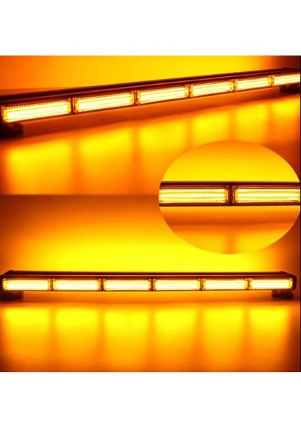 45 Cm Tepe Led Bar Off Road Sarı Sarı Çakar Metal Gövde 12-24