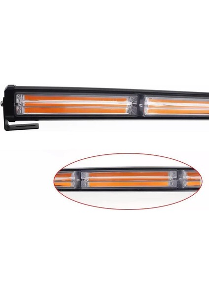 45 Cm Tepe Led Bar Off Road Sarı Sarı Çakar Metal Gövde 12-24