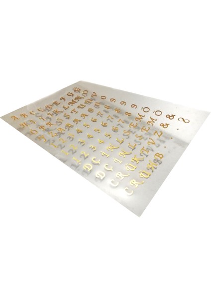 Epoksi Asetat Harf -Gold - 5 Adet