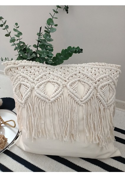 Makrome Dekoratif Tekli Kırlent