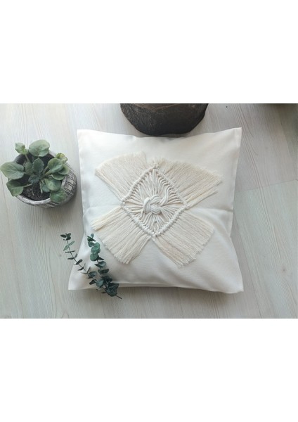 Makrome Dekoratif Tekli Kırlent modelleri