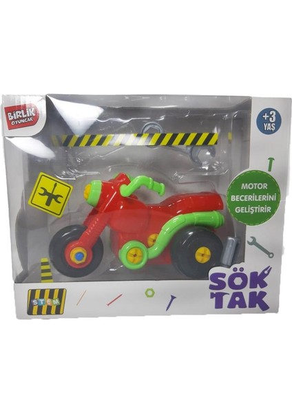 Kutulu Sürtmeli Sök Tak Oyuncak Motorsiklet 14 cm