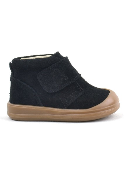 Yoohoo Hakiki Deri Siyah Cırtlı Unisex Bebek Bot fiyatları