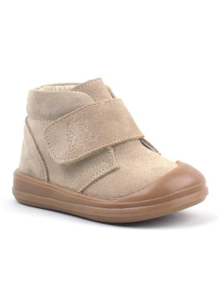 Yoohoo Hakiki Deri Vizon Cırtlı Unisex Bebek Bot