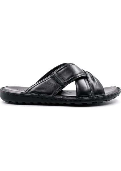 Sekurlet 5226BA Erkek Günlük Büyük Numara Deri Ultra Comfort Terlik