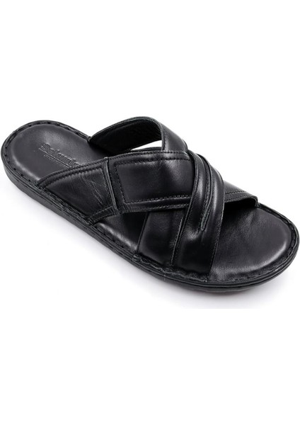 Sekurlet 5226BA Erkek Günlük Büyük Numara Deri Ultra Comfort Terlik