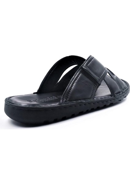 Sekurlet 5226BA Erkek Günlük Büyük Numara Deri Ultra Comfort Terlik