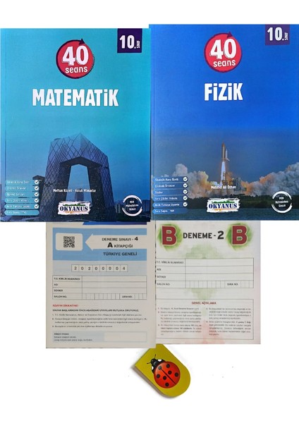 Okyanus Yayınları 10. Sınıf 40 Seans Matematik + Fizik-Aydın + Muba Deneme + Kitap Ayracı