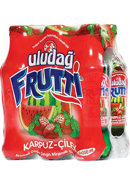 Frutti Karpuz Çilek Aromalı Maden Suyu 6 x 200 ml