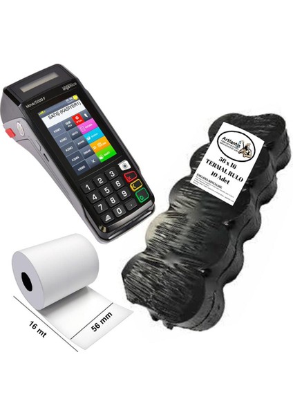 Termal Pos Kağıdı Yazarkasa Rulosu 56 x 16 cm 10 Adet