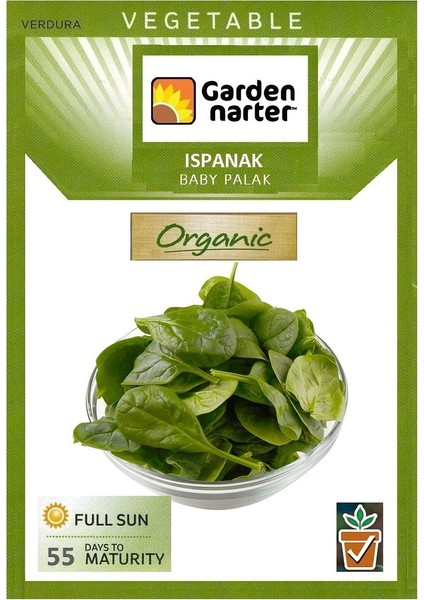 Bebek Ispanak Tohumu Doğal Organik Tohum Pakette 25 gr Tohum + Hediye Sebze Tohumu