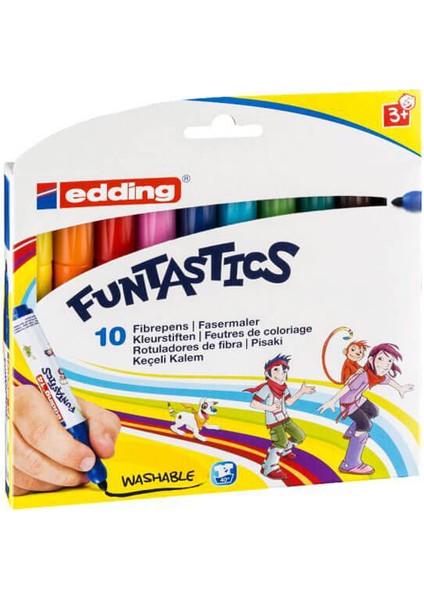 E-14 Funtastics Jumbo Keçeli Kalem 10 Renk