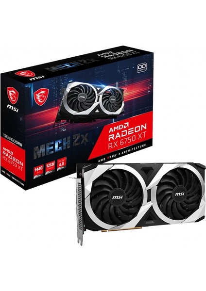 VGA RADEON RX 6750 XT MECH 2X 12G OC RX6750XT 12GB GDDR6 192B PCIE 4.0 X16 (3XDP 1XHDMI)