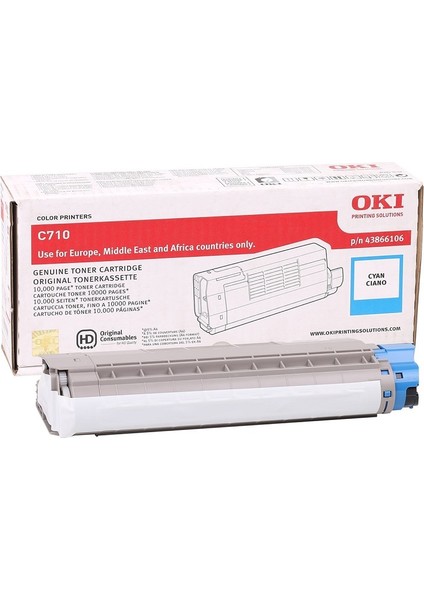 Okı 44318607 Orjınal Mavı Toner / C710 C711 / 11500 Sayfa