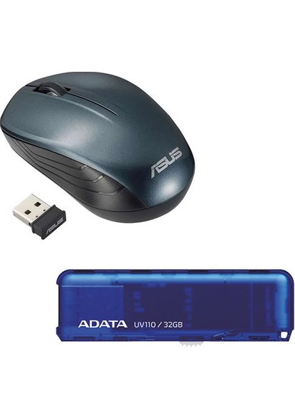 WT200 USB 2.4 Ghz Optik Wireless Blue Mouse + Fash Bellek