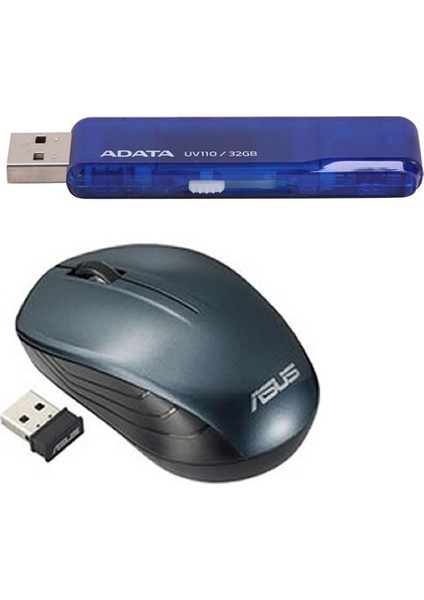 WT200 USB 2.4 Ghz Optik Wireless Blue Mouse + Fash Bellek