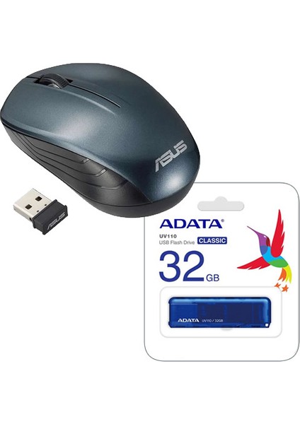 WT200 USB 2.4 Ghz Optik Wireless Blue Mouse + Fash Bellek