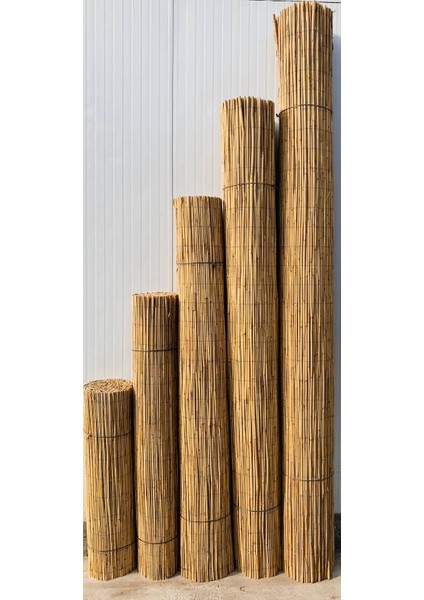 Kamış Çit Bambu Hasır Yükseklik 1 Metre En 5 Metre Doğal Kamış Gölgelik 1x5 Metre