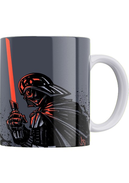 Star Wars Baskılı Çift Taraflı Baskılı %100 Porselen Kupa