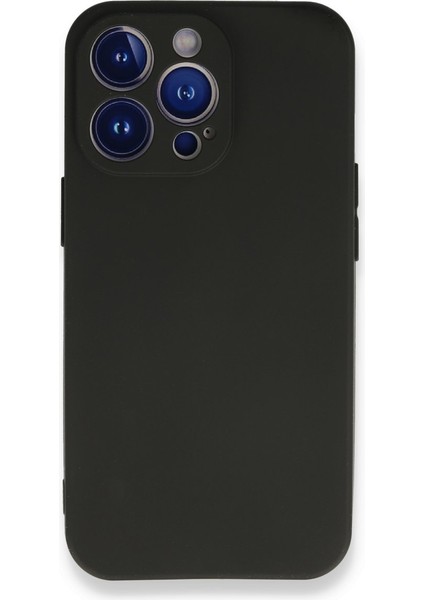 New Face iPhone 13 Pro Kılıf Yumuşak Esnek Silikon Kapak - Siyah
