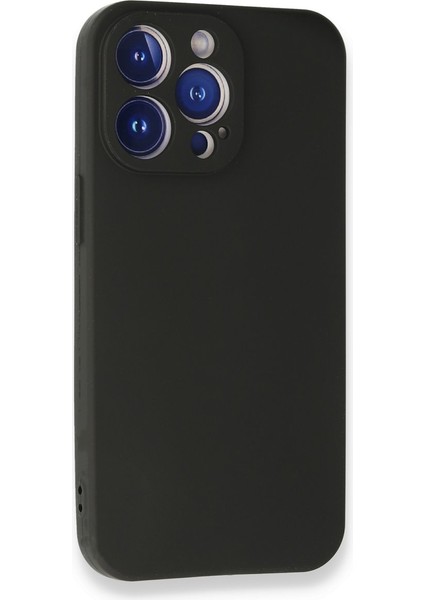 New Face iPhone 13 Pro Max Kılıf Yumuşak Esnek Silikon Kapak - Siyah modelleri