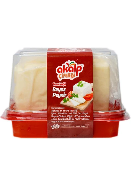 Akalp Çiftliği Tam Yağlı Beyaz Peynir 500 gr