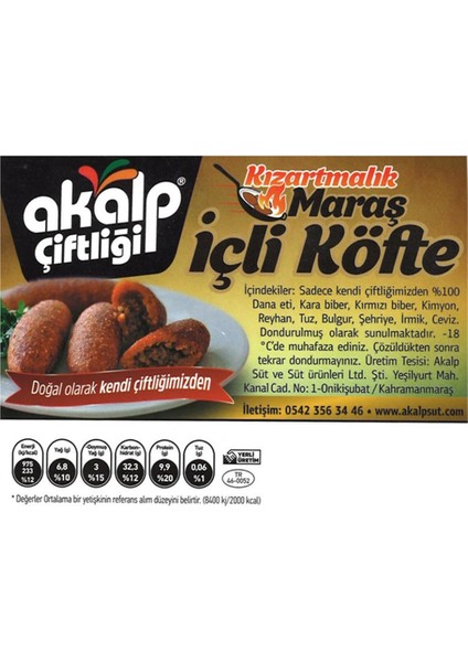 Kızartmalık Içli Köfte 6 Adet