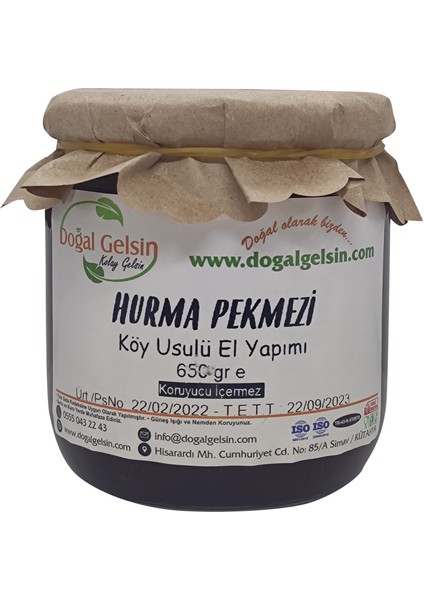 Doğal Gelsin Kolay Gelsin Hurma Pekmezi (Medine Hurması) - 650 gr