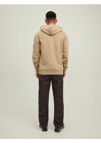 Logo Etiket Detaylı Düz Renk Sweatshirt-Classic