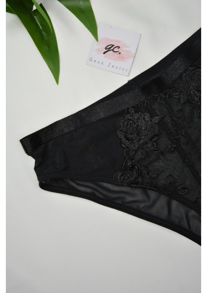 Asi Siyah Güpürlü Sütyen Takım indirimleri