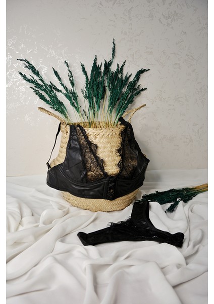 Dantel Detaylı Deri Sütyen Takım fiyatları