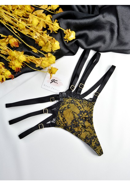 Boğaz Detaylı Sarı Lamine Braset modelleri