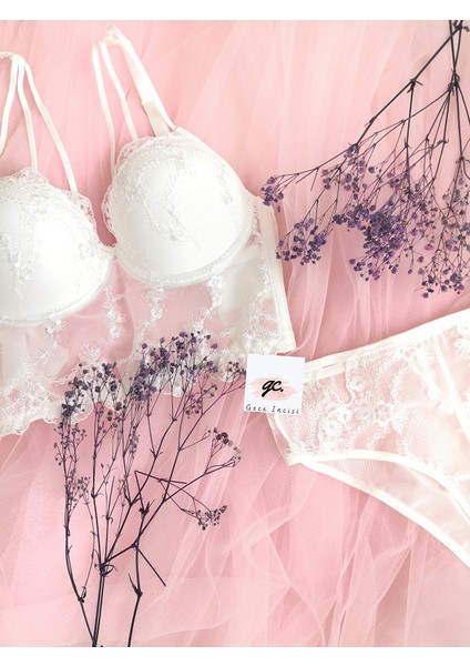 Ekru Destekli Bralet Takım