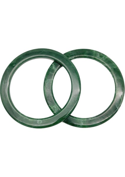 15CM Yuvarlak Akrilik Yeşil Mermer Desen Çanta Sapı