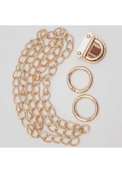 Light Gold Renk Ince Zincir Kilit Set No:1
