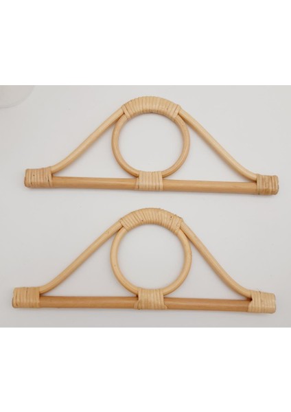 Göz Model Açık Ton Gerçek Bambu Çanta Sapı