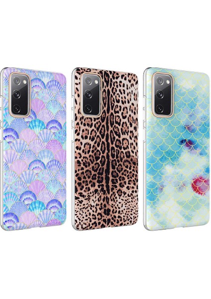 Samsung Galaxy S20 Fe Kapak Deniz Kabuğu Desenli Parlak Silikon Kılıf - Lila fırsatları