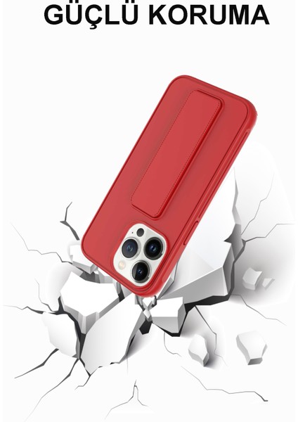 Samsung Galaxy A73 Kapak Qstand Silikon Kılıf - Koyu Yeşil fırsatları