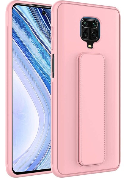 Xiaomi Redmi Note 9s Kapak Qstand Silikon Kılıf - Pembe
