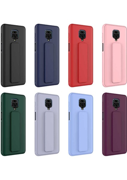 Xiaomi Redmi Note 9s Kapak Qstand Silikon Kılıf - Pembe