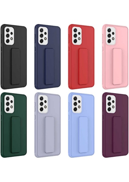 Samsung Galaxy A23 Kapak Qstand Silikon Kılıf - Kırmızı indirimleri